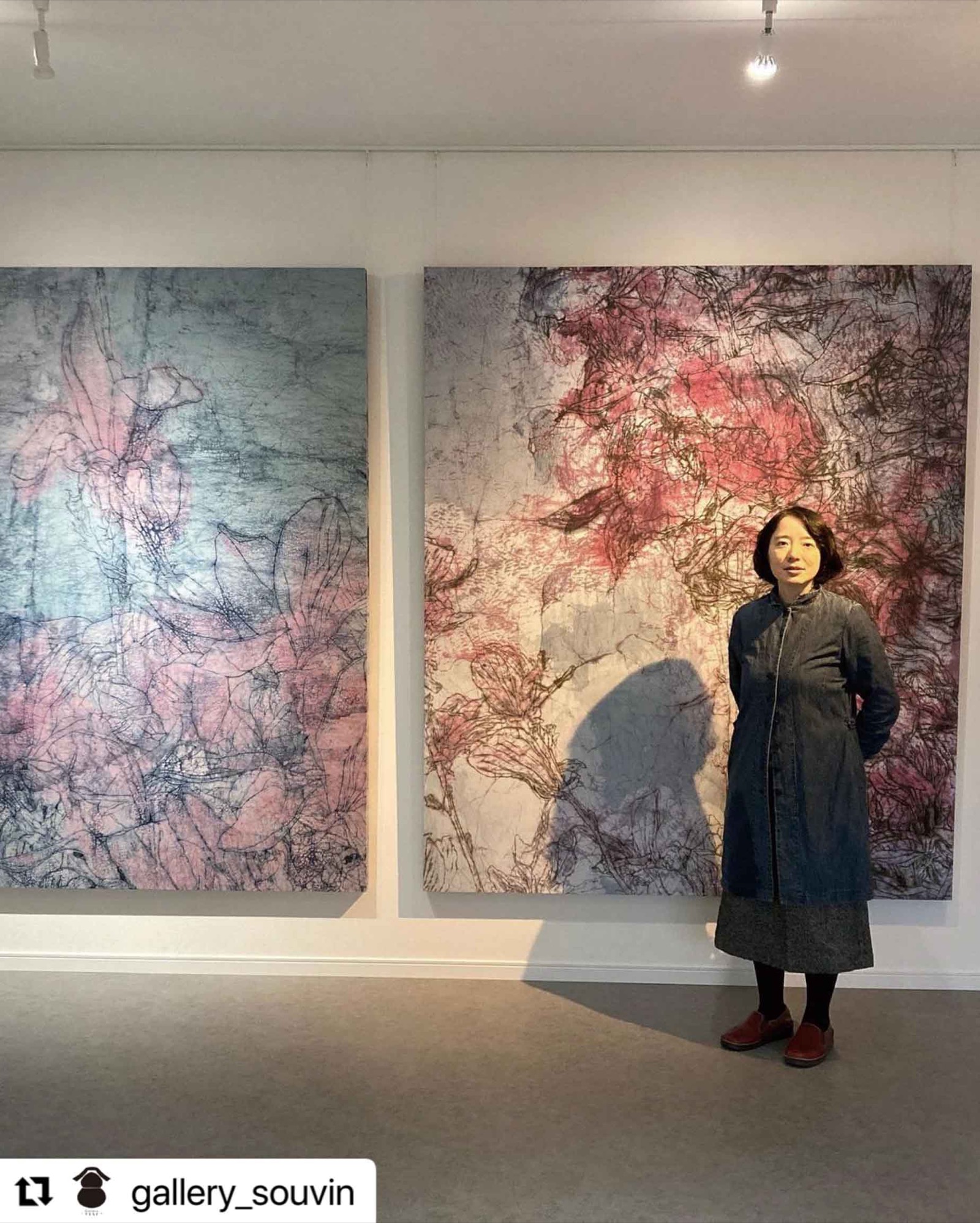 個展「染む記憶 線刻糊防染による記憶の表現」