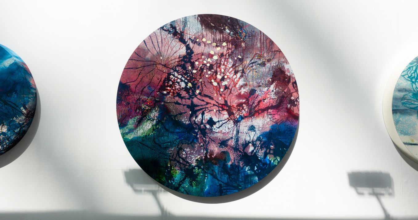 《flower cells  -red hydrangea-》