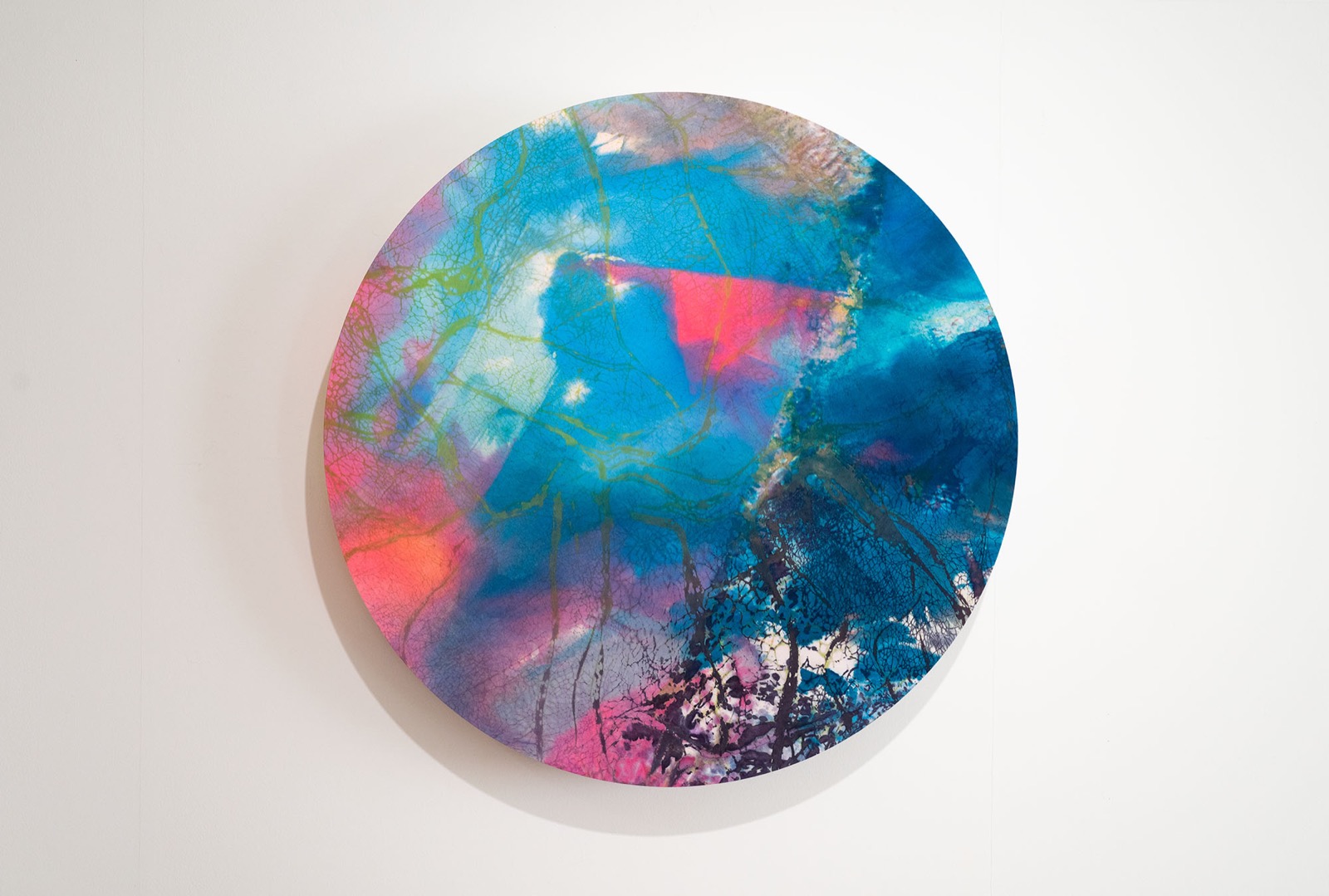 《flower cells  -coral and blue colors-》