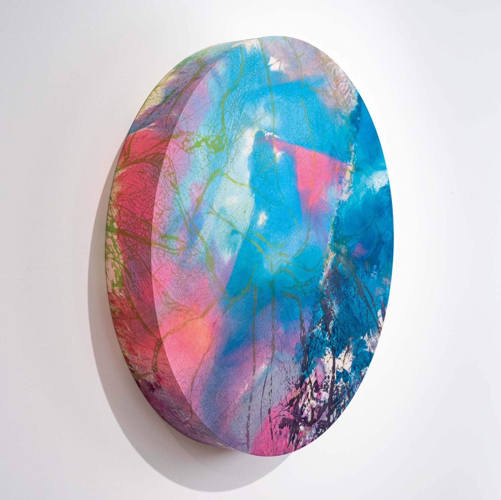 《flower cells  -coral and blue colors-》