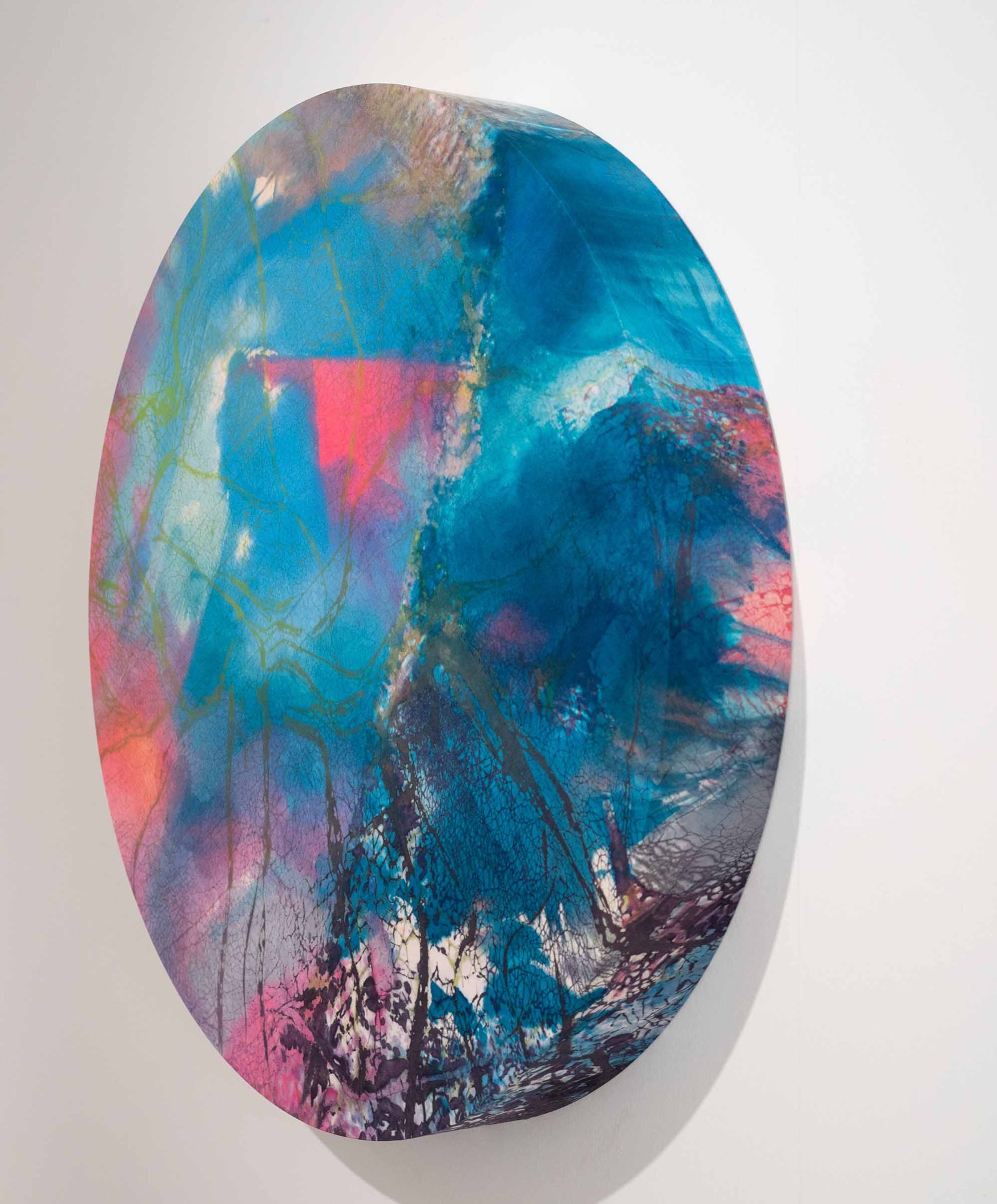 《flower cells  -coral and blue colors-》