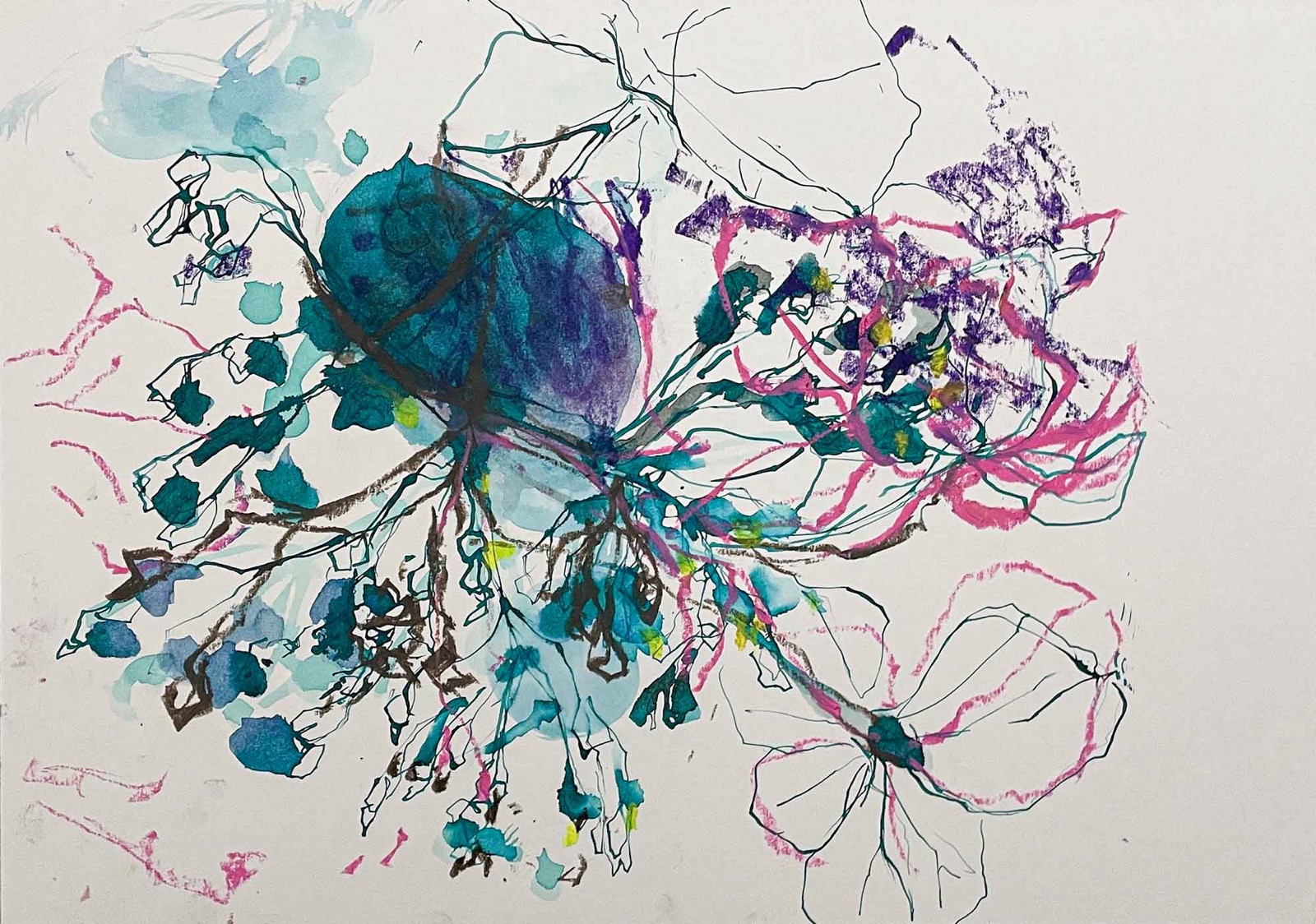 《flower cells  -red hydrangea-》